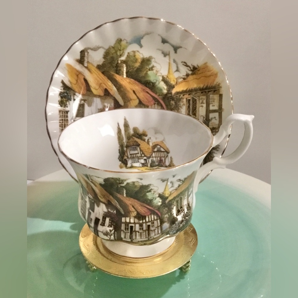 Vintage Royal Albert Old English Country Village Cup and Saucer